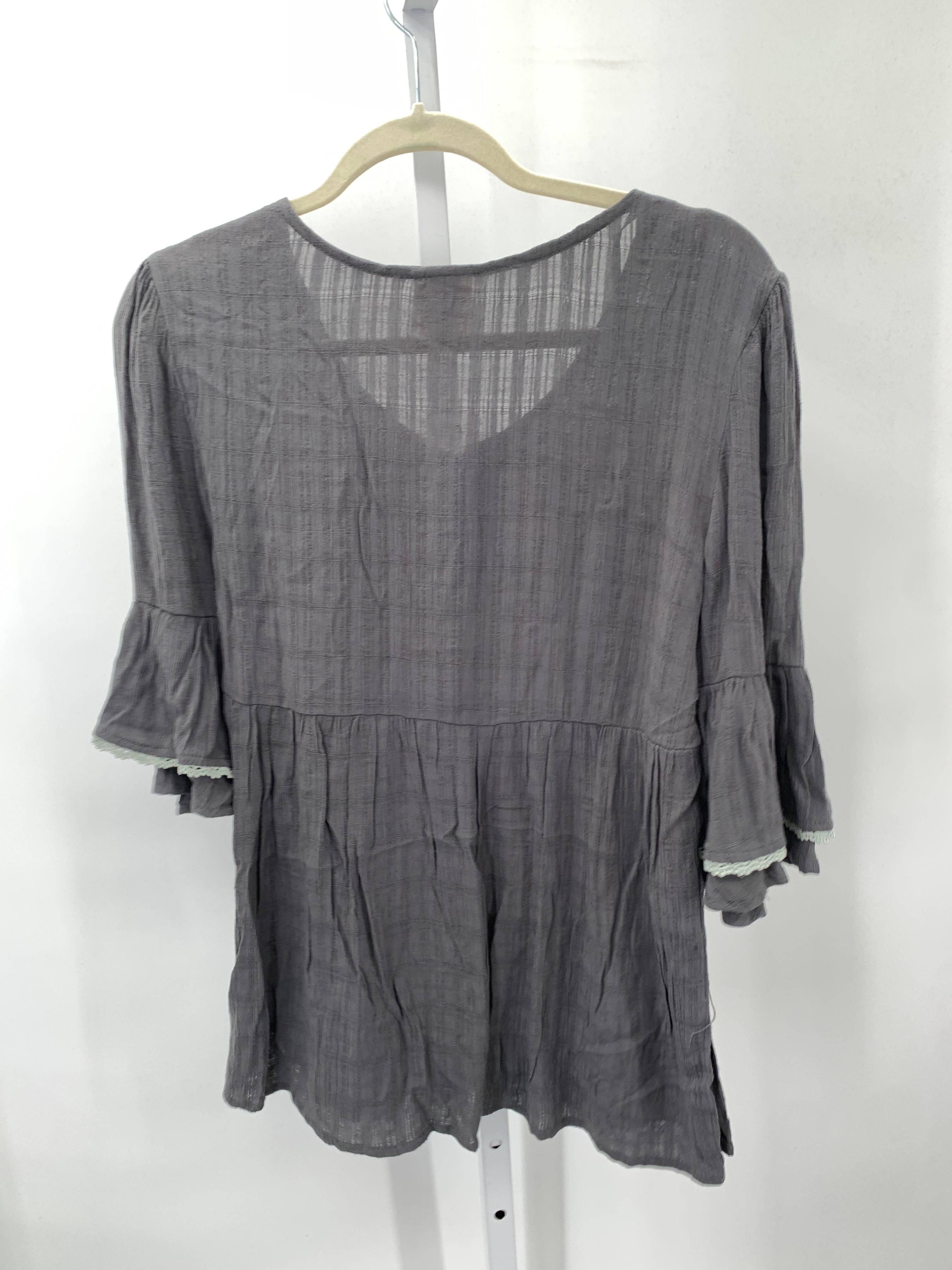 Knox Rose Size Large Misses Short Sleeve Shirt