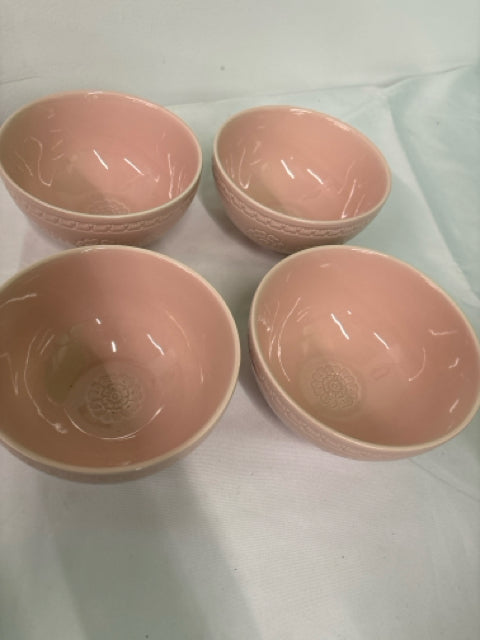 4 EMBOSSED BOWLS.