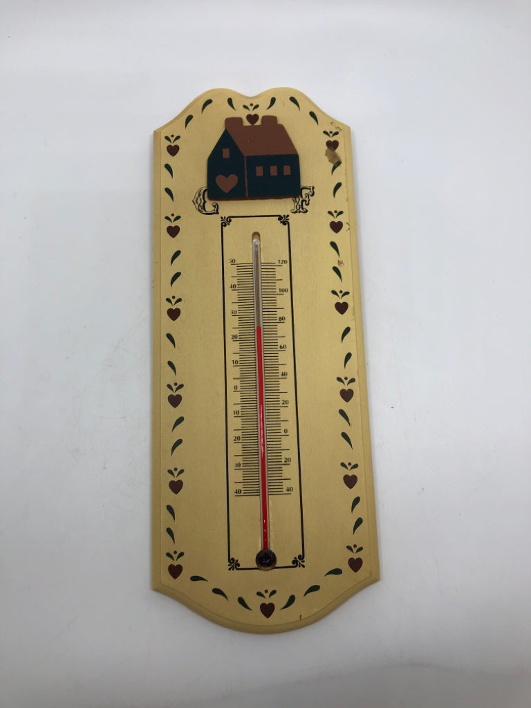 PRIMITIVE WALL THERMOMETER WALL -HANGING.