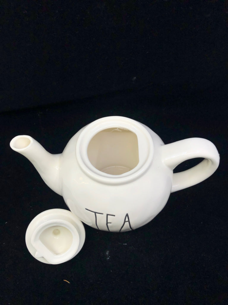 RAE DUNN "TEA" TEAPOT.