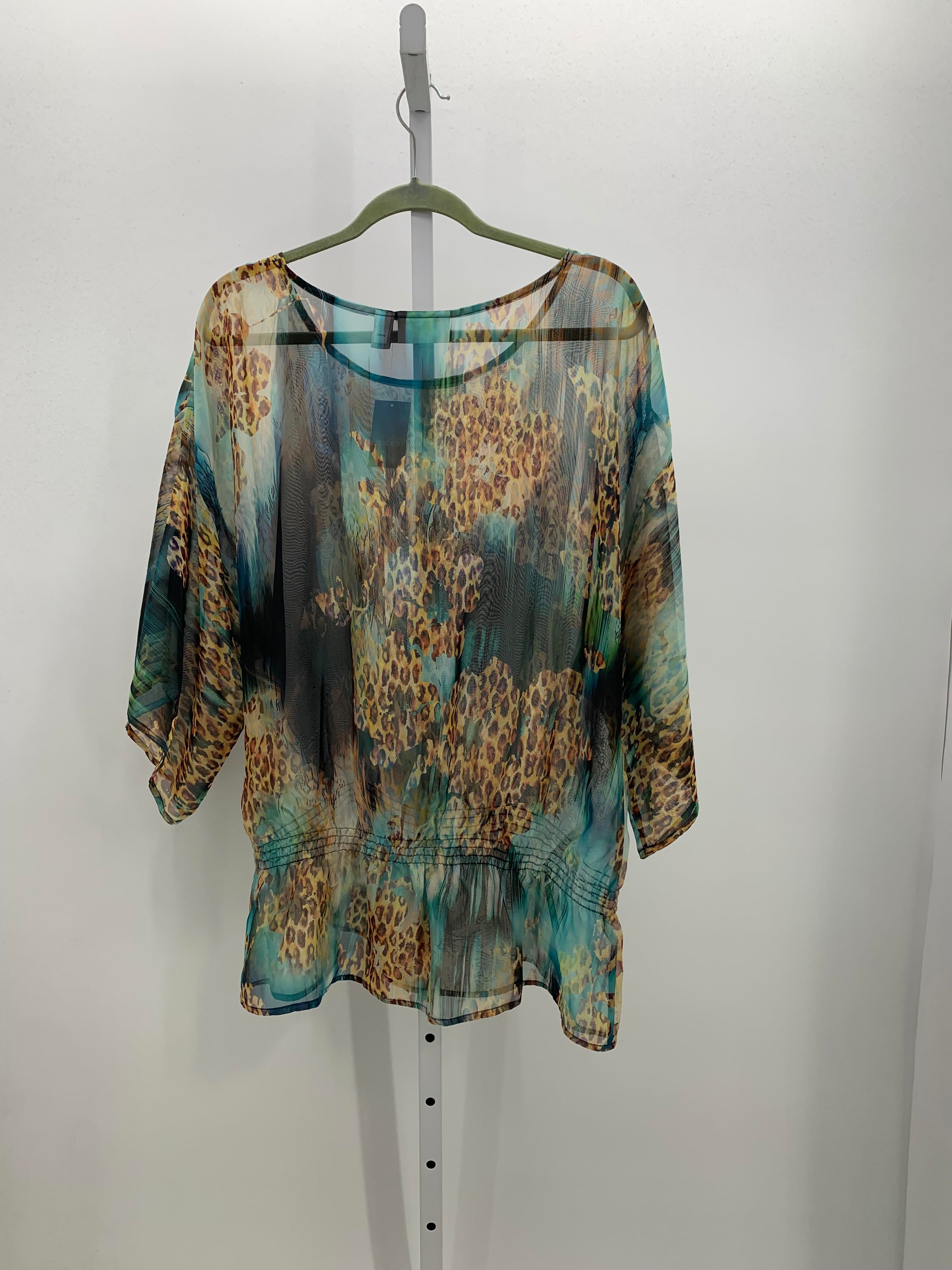Chico's Size Large Misses 3/4 Sleeve Shirt