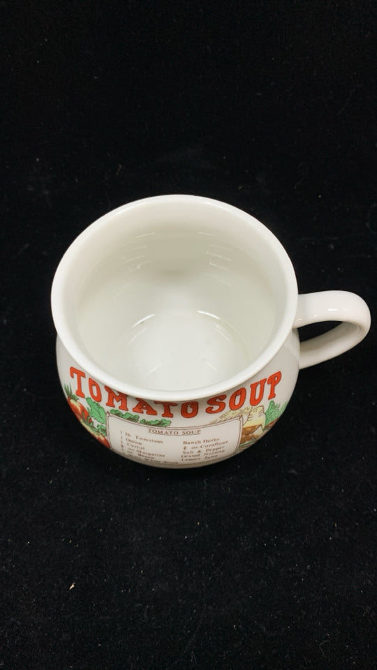 VTG TOMATO SOUP RECIPE MUG.