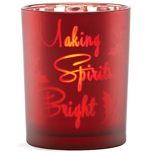 Lenox Mercury Glass Making Spirits Bright Votive -  in box