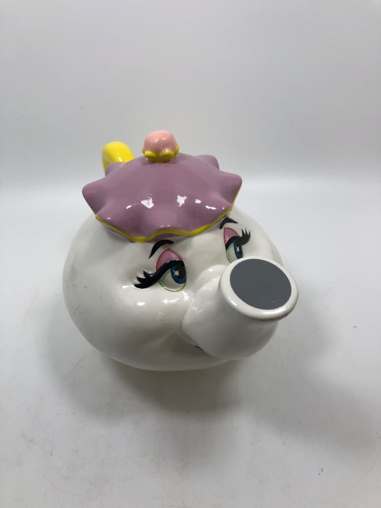 MRS POTTS DISNEY COIN BANK.