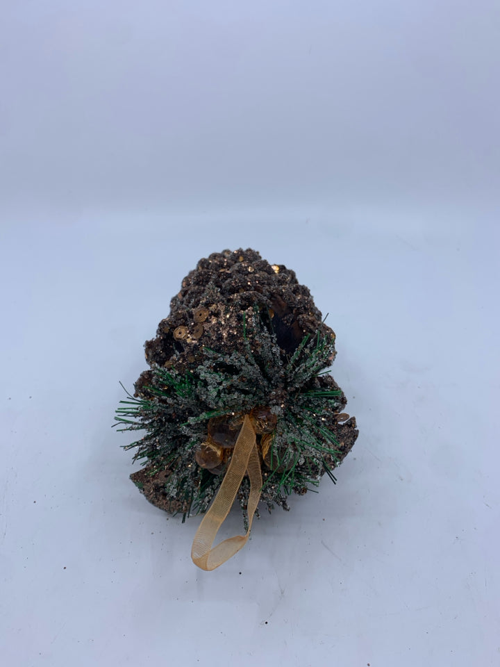 JUMBO PINECONE ORNAMENT.