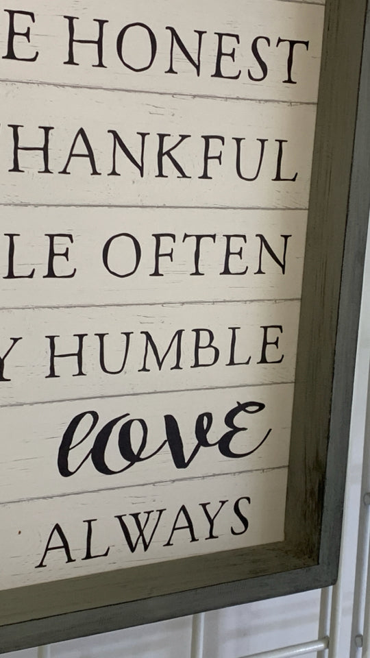 BE KIND HAVE FAITH WOOD WALL SIGN.