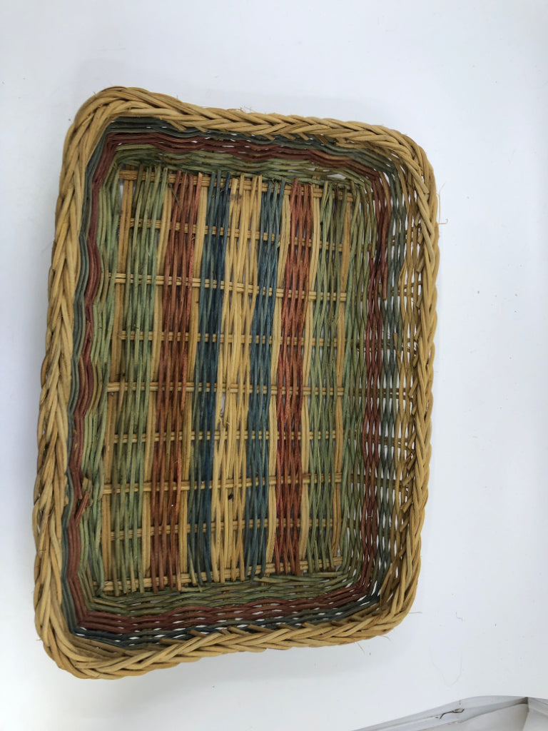 RECTANGLE MULTI COLORED BASKET.