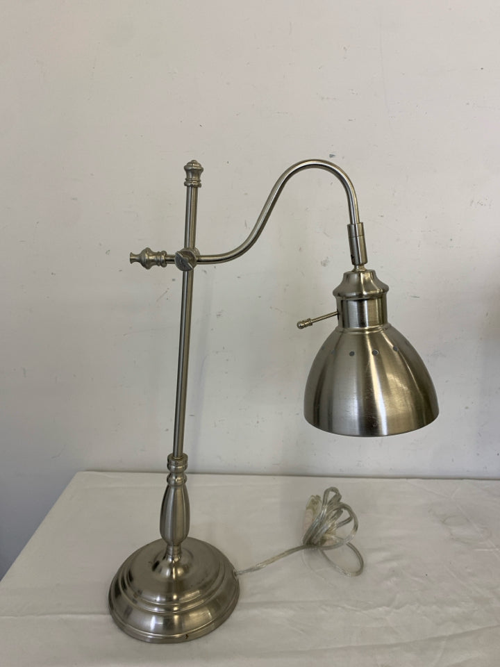 SILVER DESK LAMP.