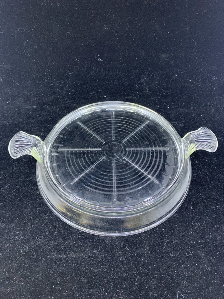VTG CLEAR GLASS TRIVET FIRE-KING.