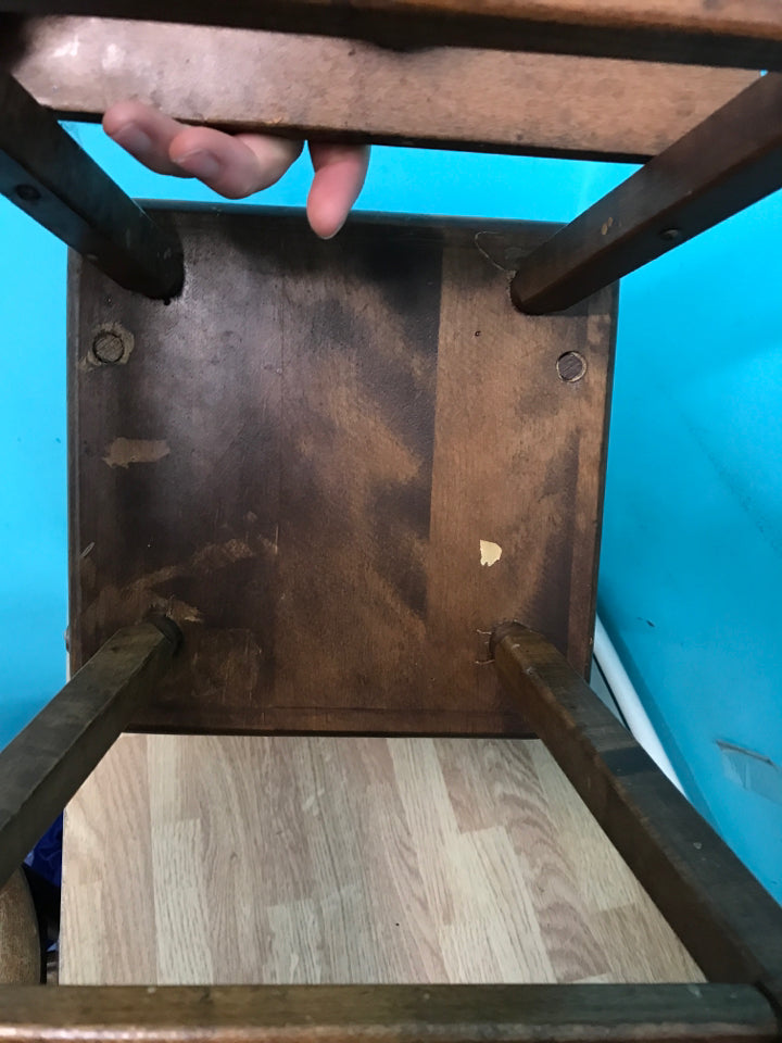 VTG All Wood High Chair for Dolls: 27"H (Tray: 12"W)