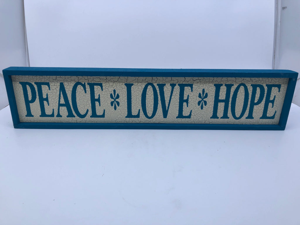 PEACE * LOVE * HOPE WALL ART.