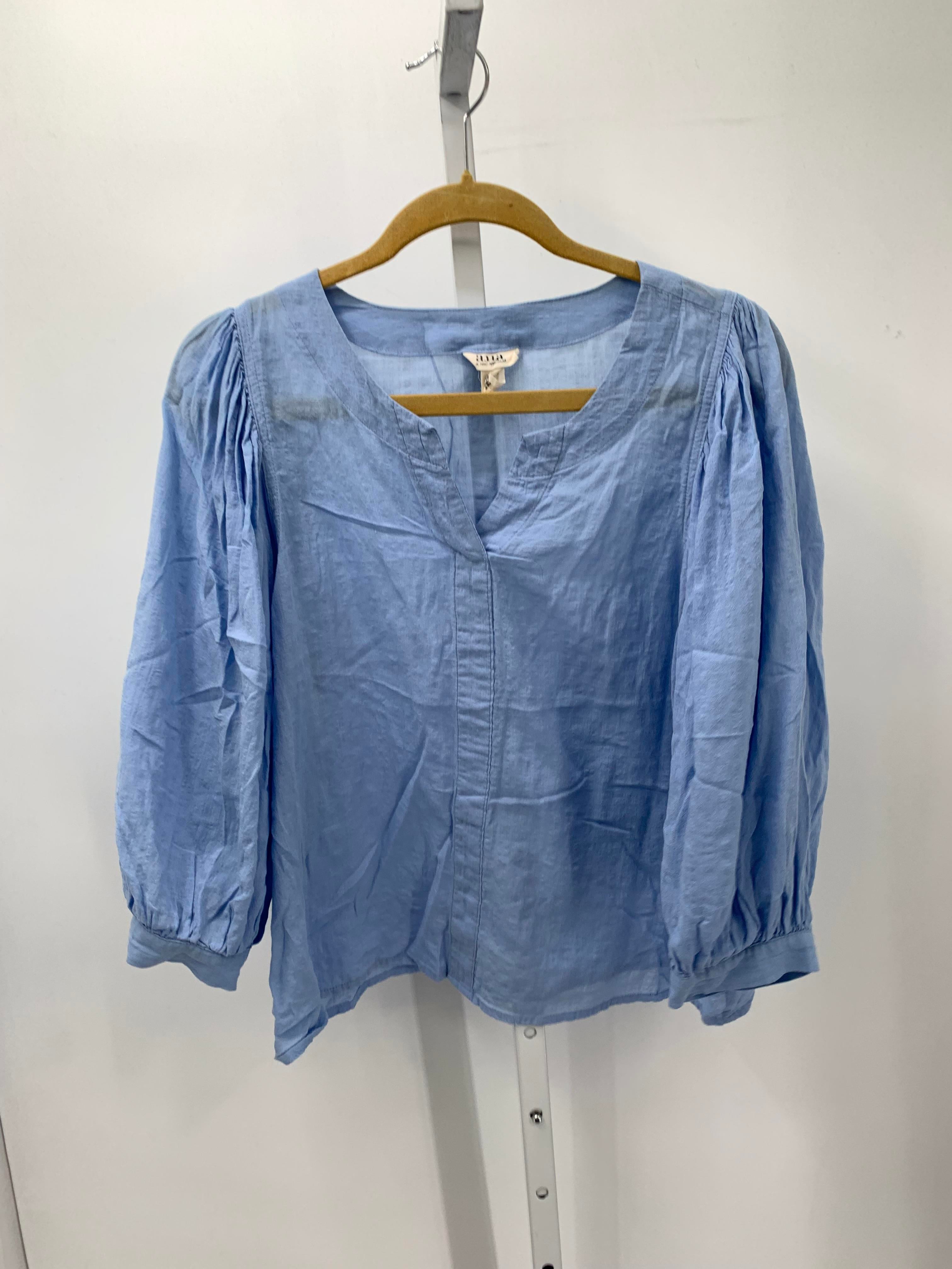 A.N.A. Size Large Petite Petite 3/4 Sleeve Shirt