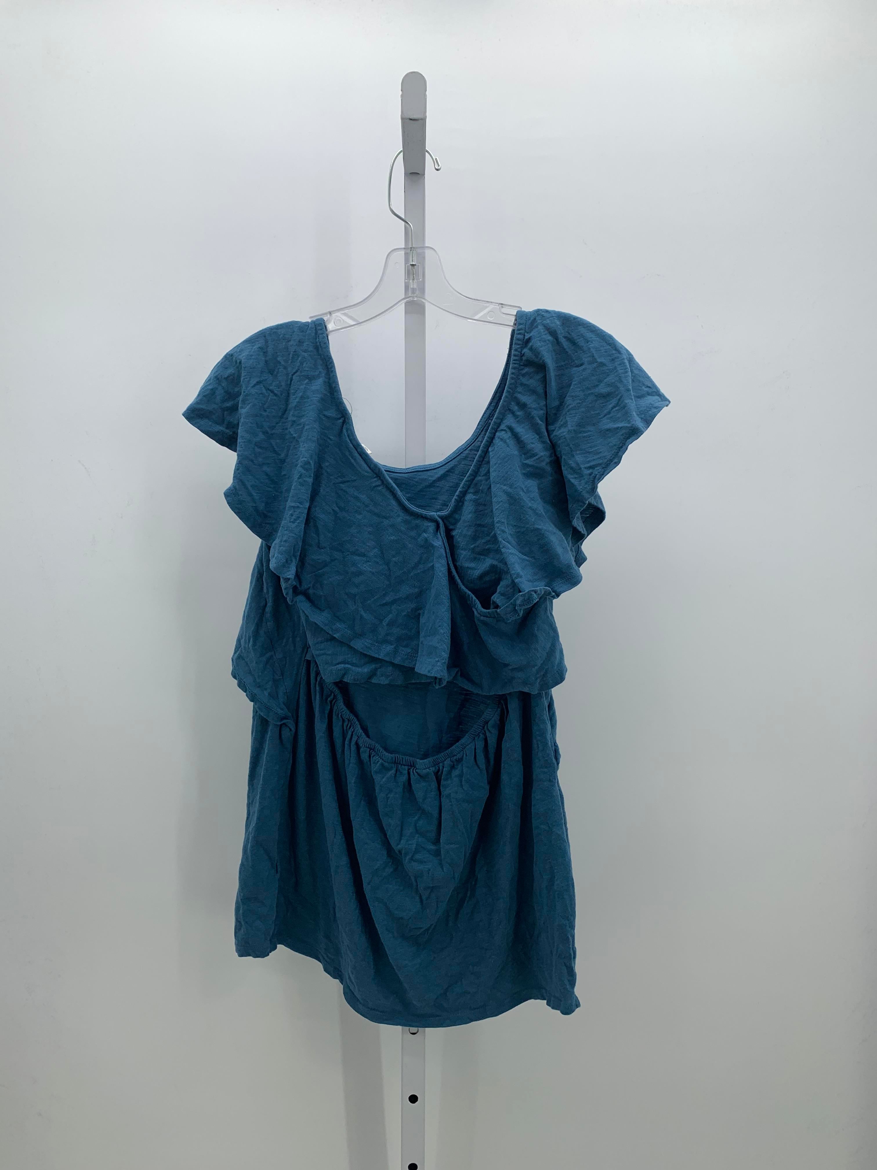 Jessica Simpson Blue Size Medium Maternity Short Sleeve Shirt