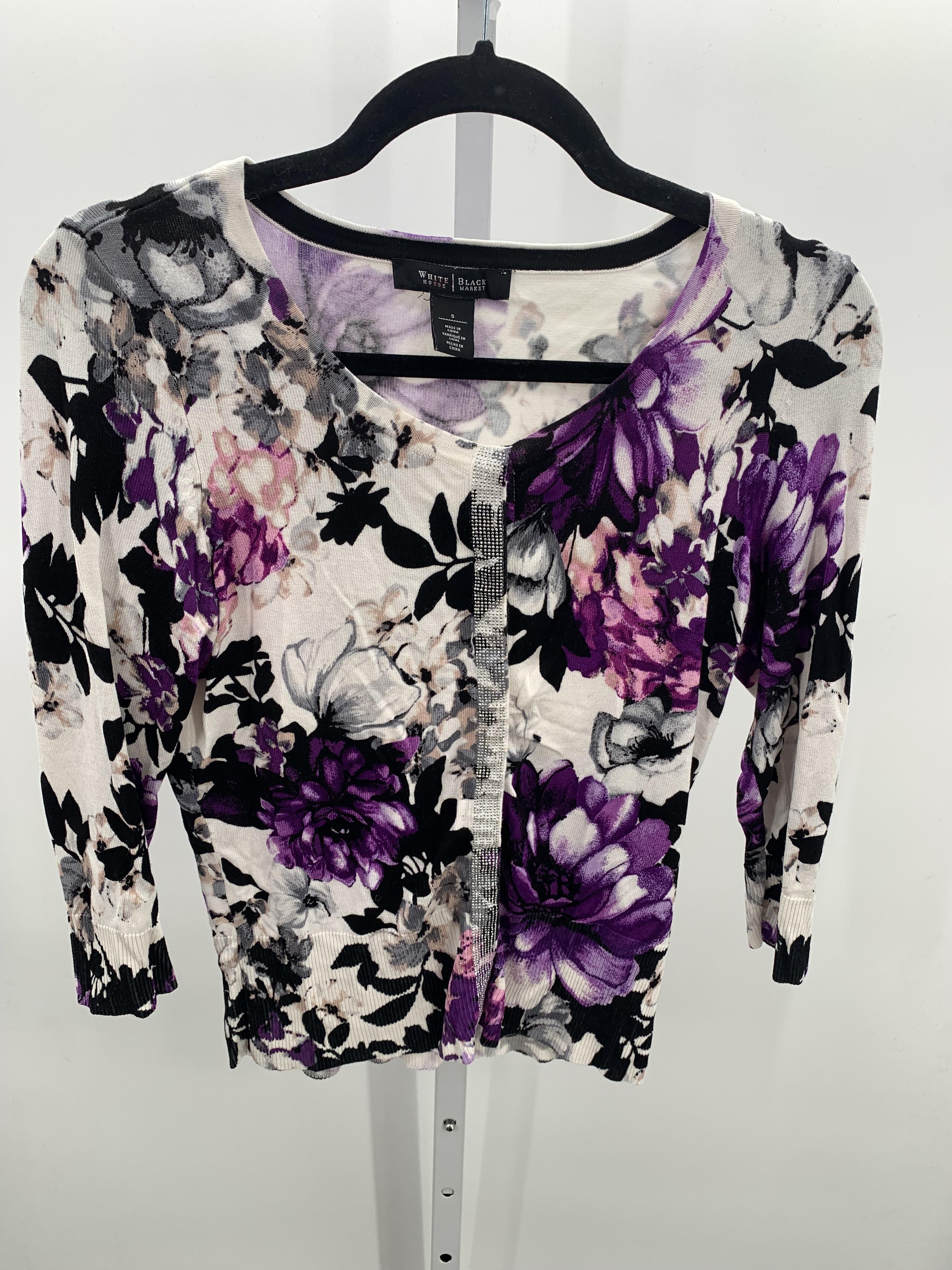 White House Black Size Small Misses 3/4 Sleeve Sweater
