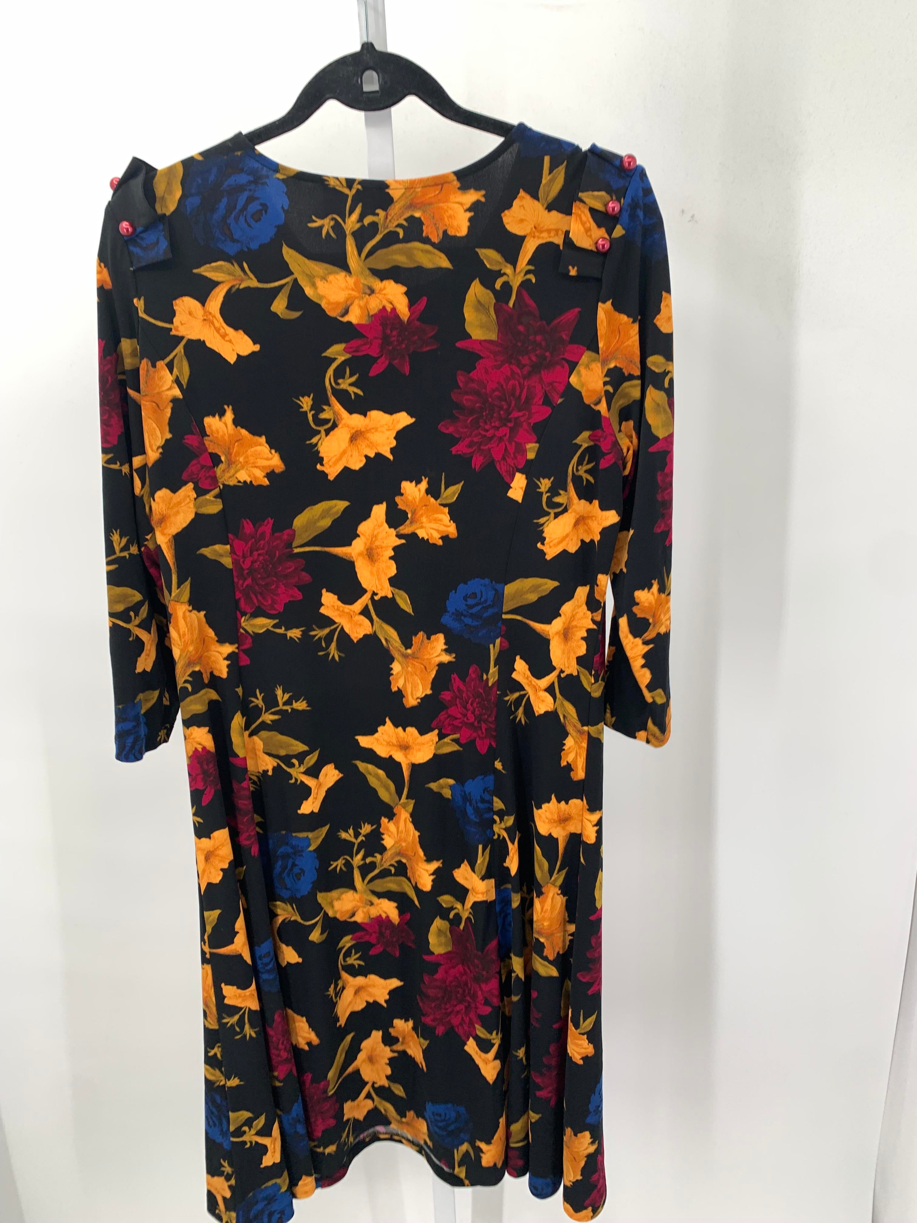 Susan Graver Size Medium Misses 3/4 Sleeve Dress