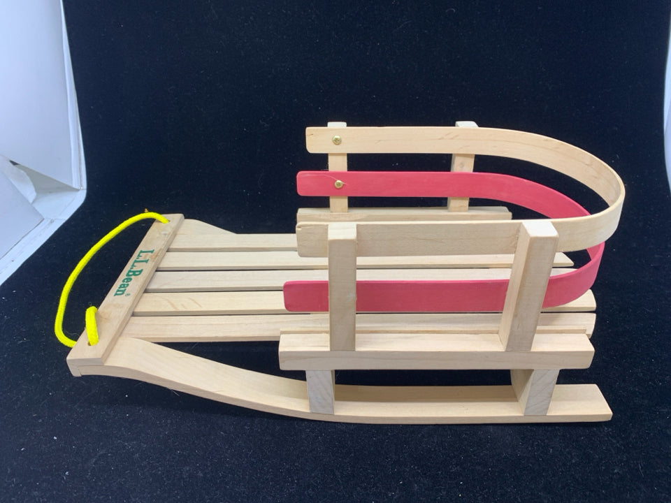 MINI LL BEAN DECORATIVE SLED.