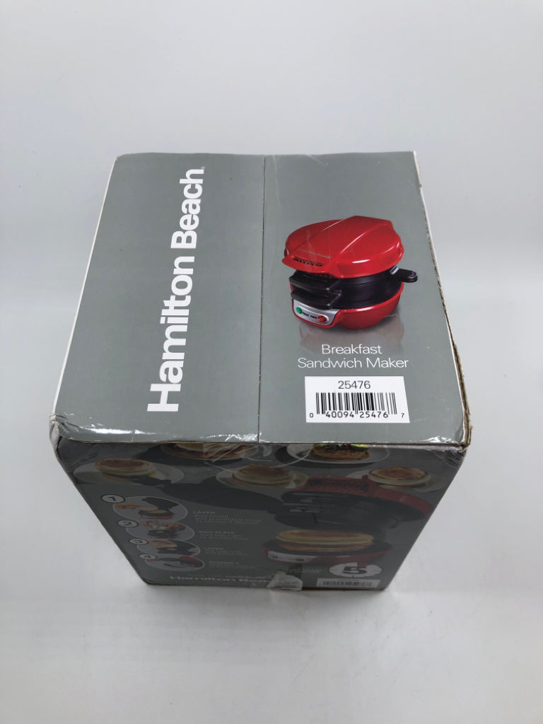NIB HAMILTON BEACH BREAKFAST SANDWICH MAKER.