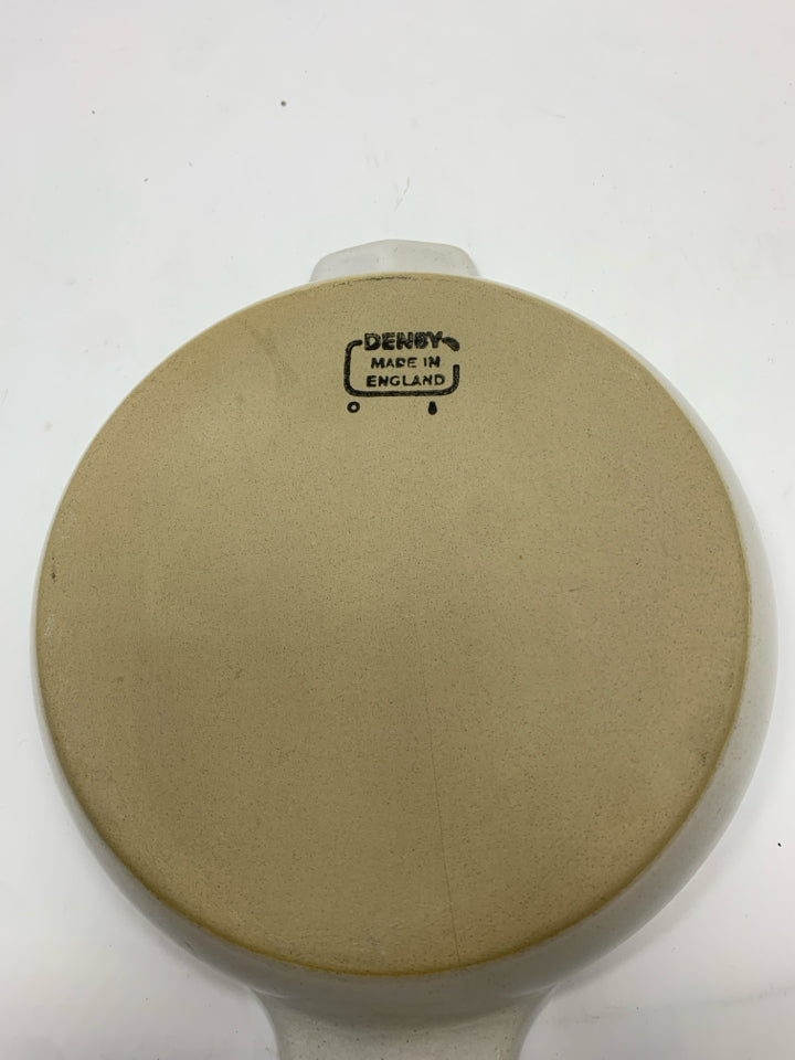 BLUE STONEWARE OVAL AU GRATIN DISH.