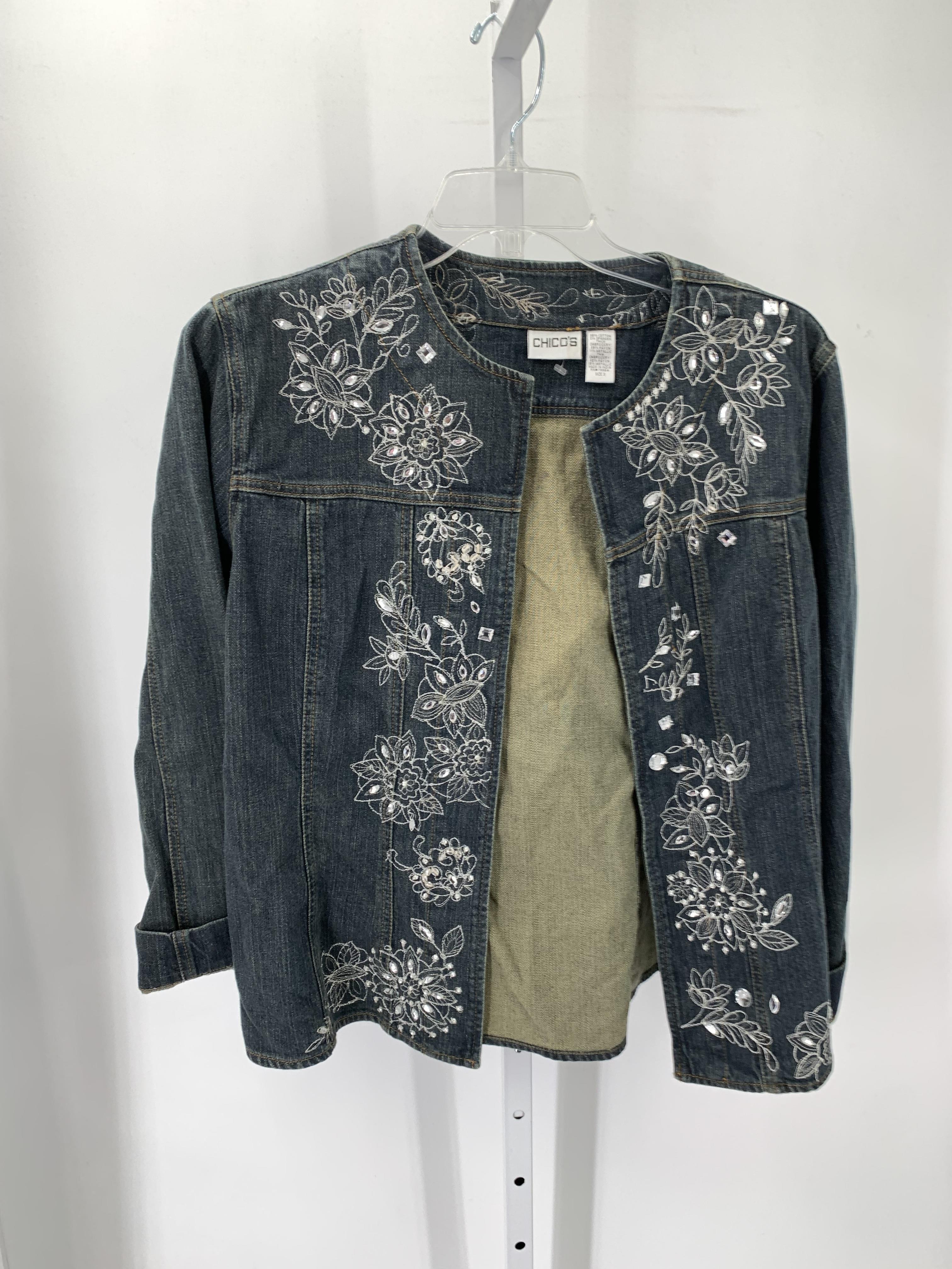 Chico's Size Large Misses Lightweight Jacket