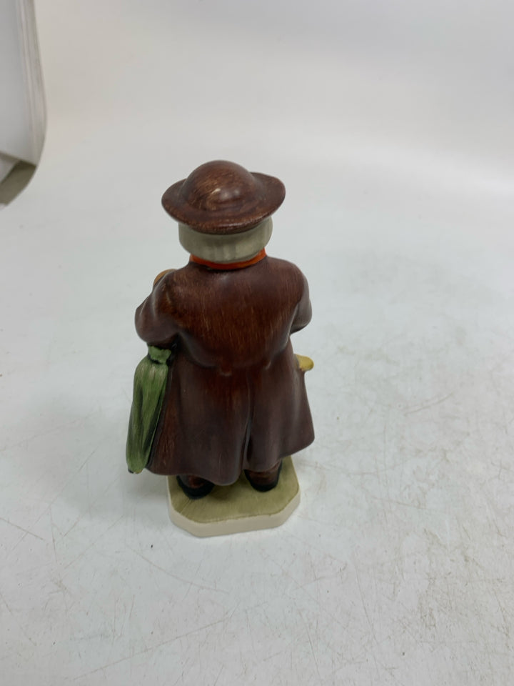 VTG FRIEDEL GERMAN MAN HOLDING UMBRELLA FIGURINE.