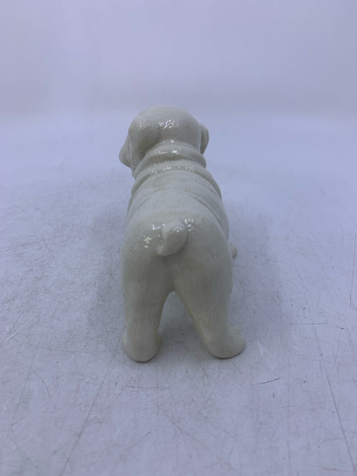 PUPPIES OF LENOX BULLDOG FIGURINE W/ GOLD DETAILS.