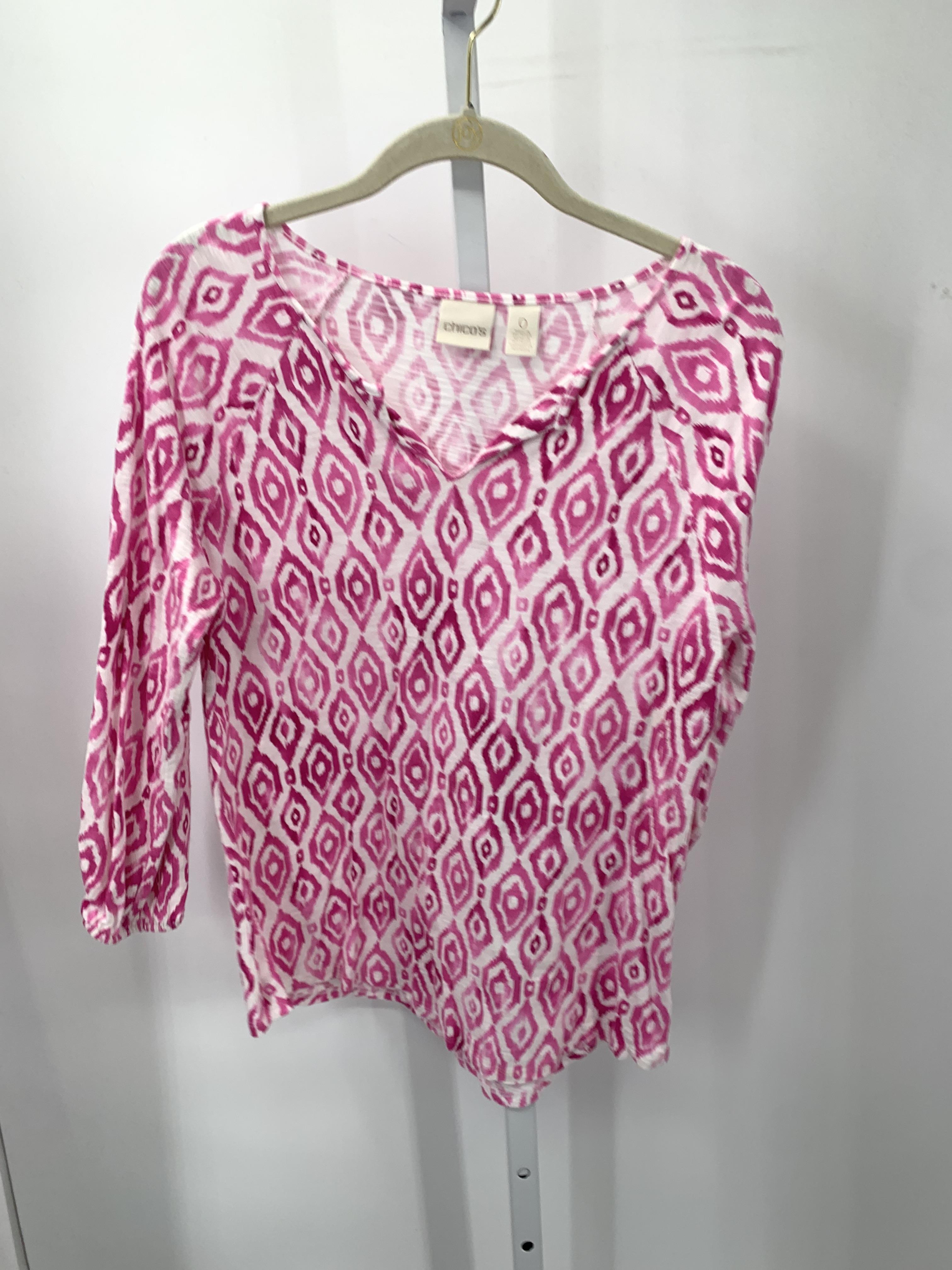 Chico's Size X Small Misses 3/4 Sleeve Shirt