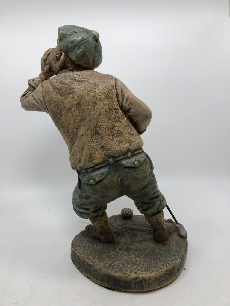SHOUTING GOLFER MAN FIGURE.