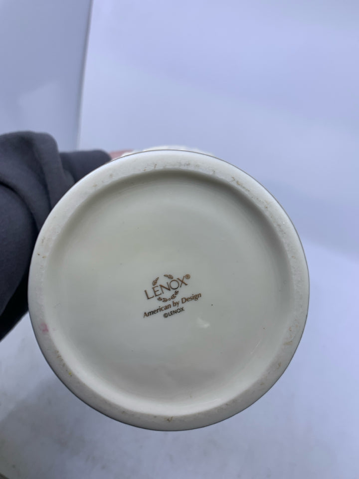 LARGE VASE W/ EMBOSSED FLOWERS.