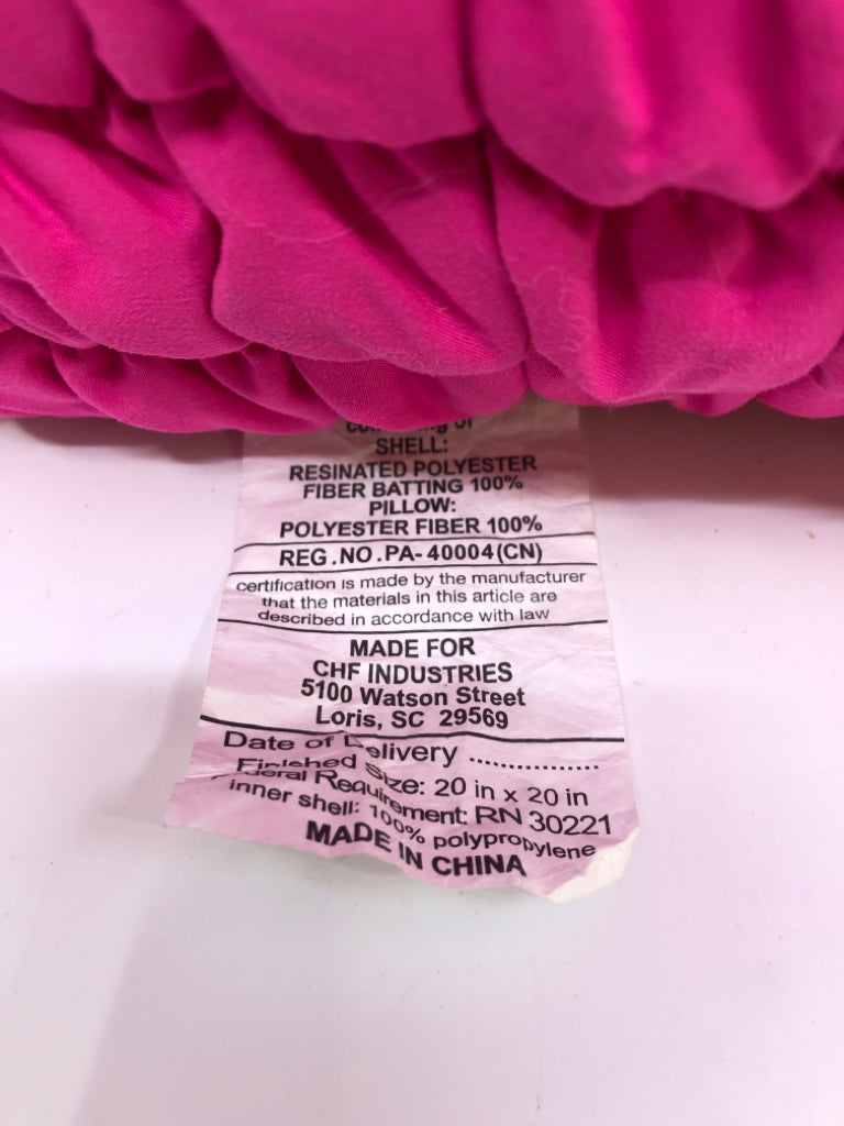 QUILTED PINK DKNY PILLOW.