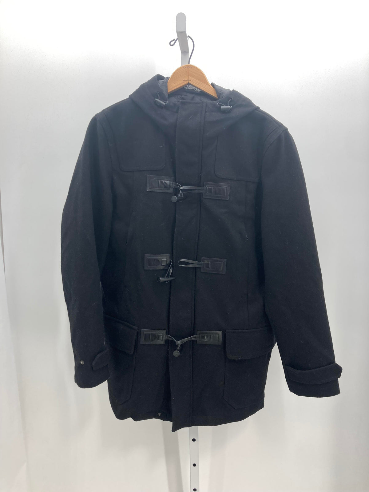 HOODED WOOL BLEND