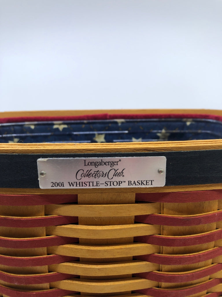 2001 WHISTLE-STOP COLLECTOR'S CLUB, LINER, PROTECTOR- FAMILY SIGNED.