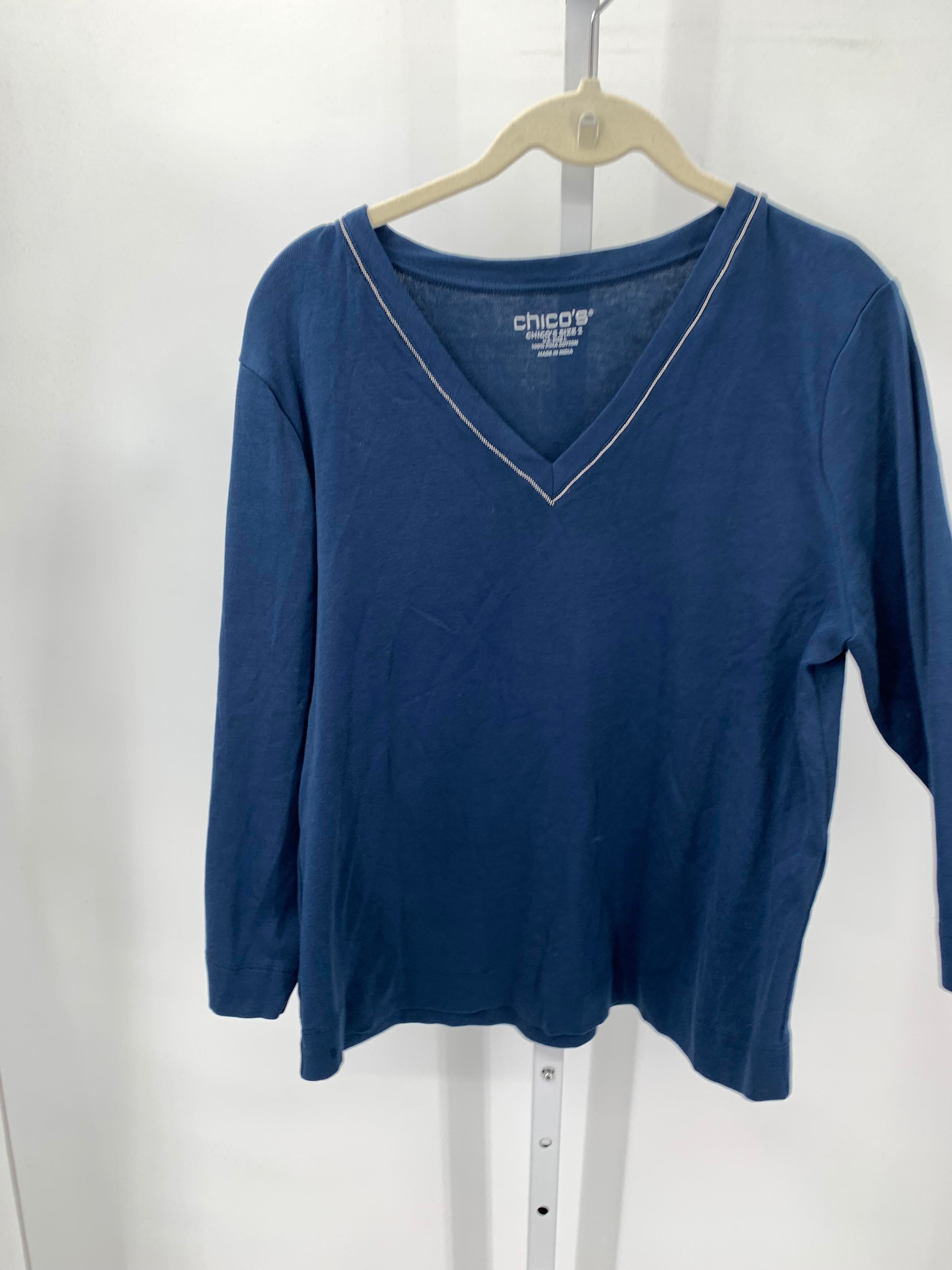 Chico's Size Large Misses 3/4 Sleeve Shirt