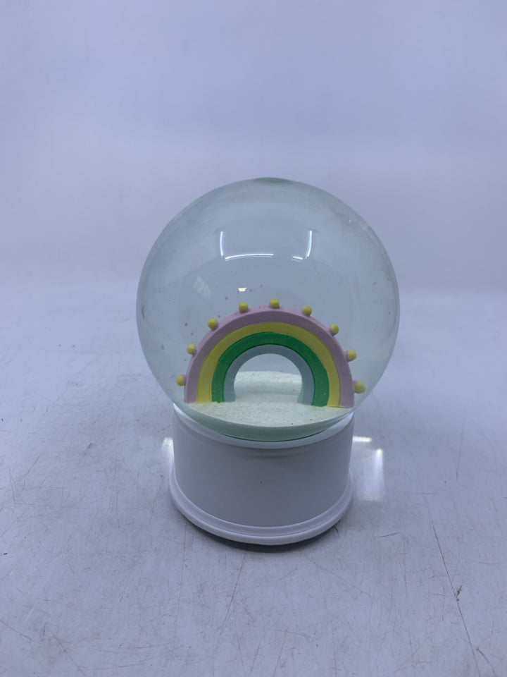 WHITE BASE W/ RAINBOW INSIDE.