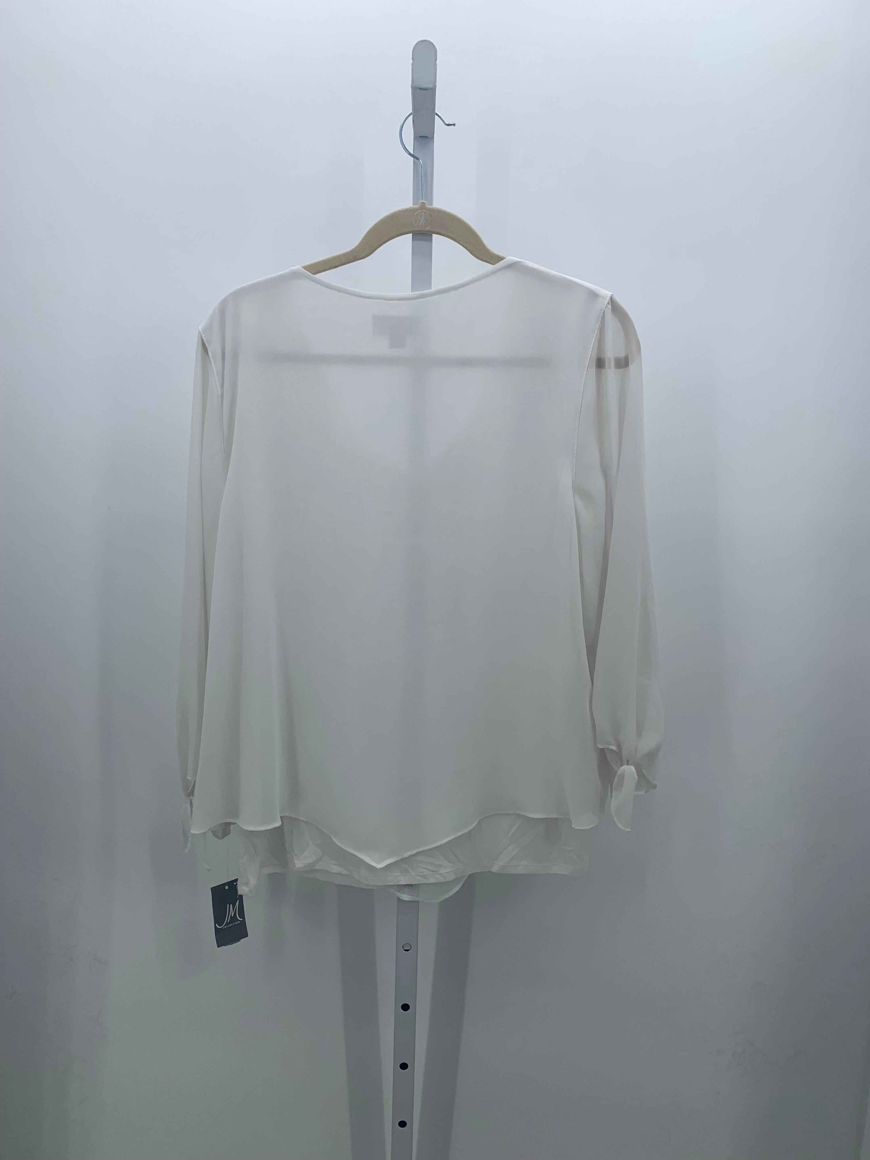 JM Collection Size Large Misses 3/4 Sleeve Shirt