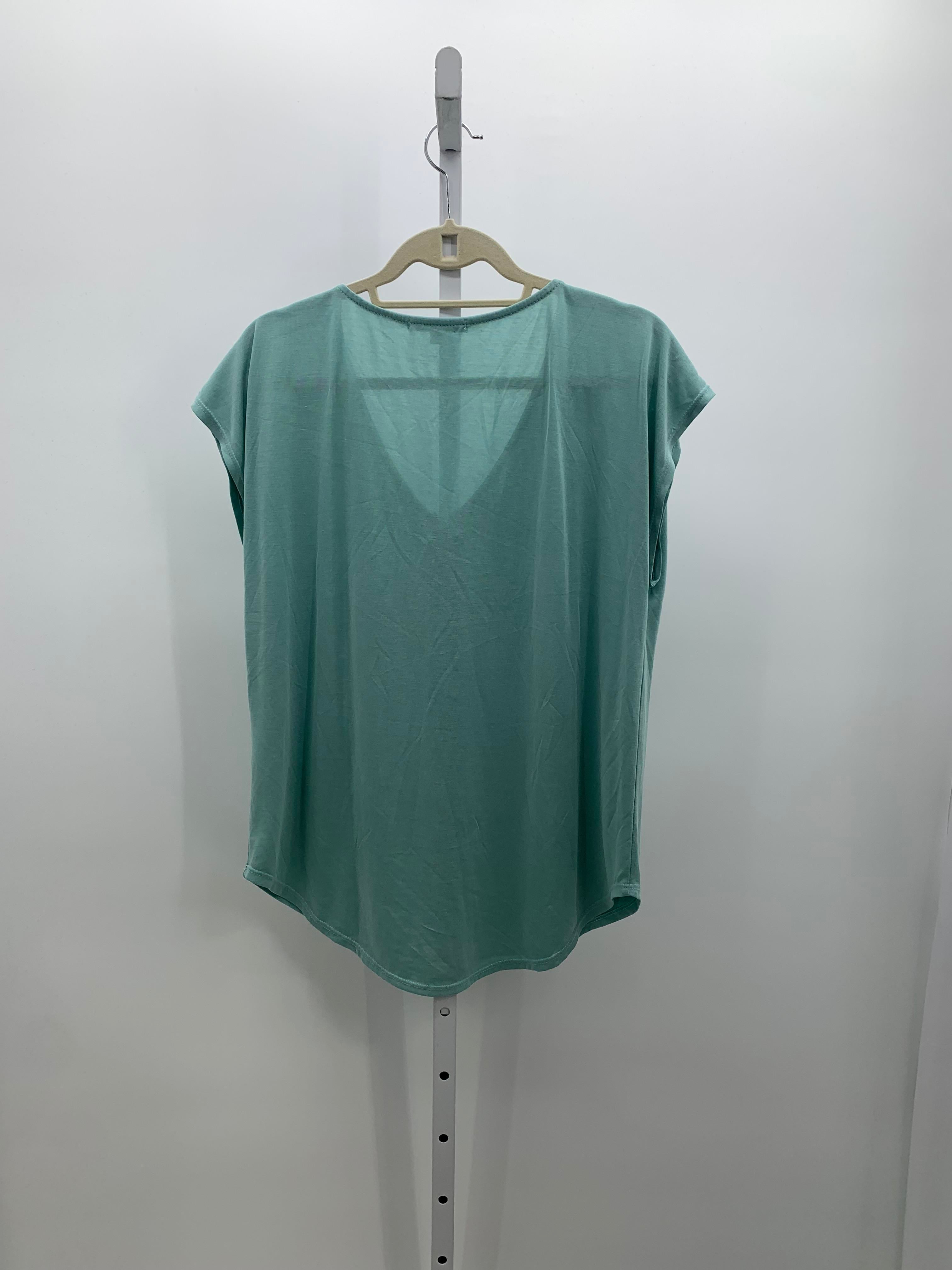 Green Envelope Size Large Misses Short Sleeve Shirt