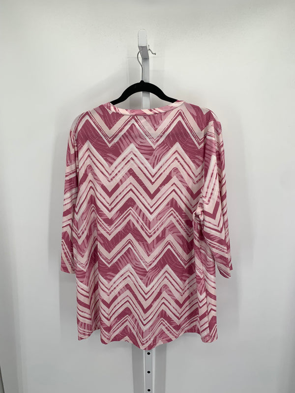 Size 1X Womens 3/4 Sleeve Shirt