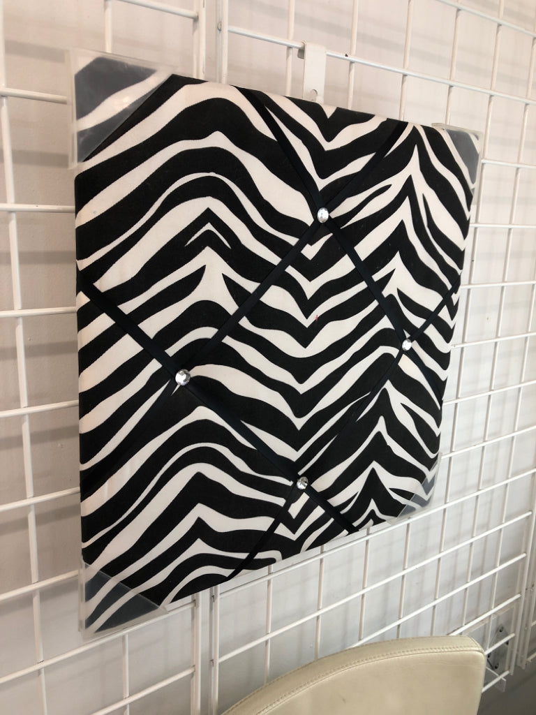 ZEBRA FABRIC MEMO BOARD.