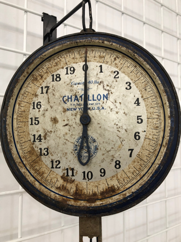VTG HANGING GROCERY/DAIRY SCALE - CHATILLON.