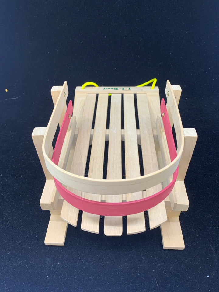 MINI LL BEAN DECORATIVE SLED.