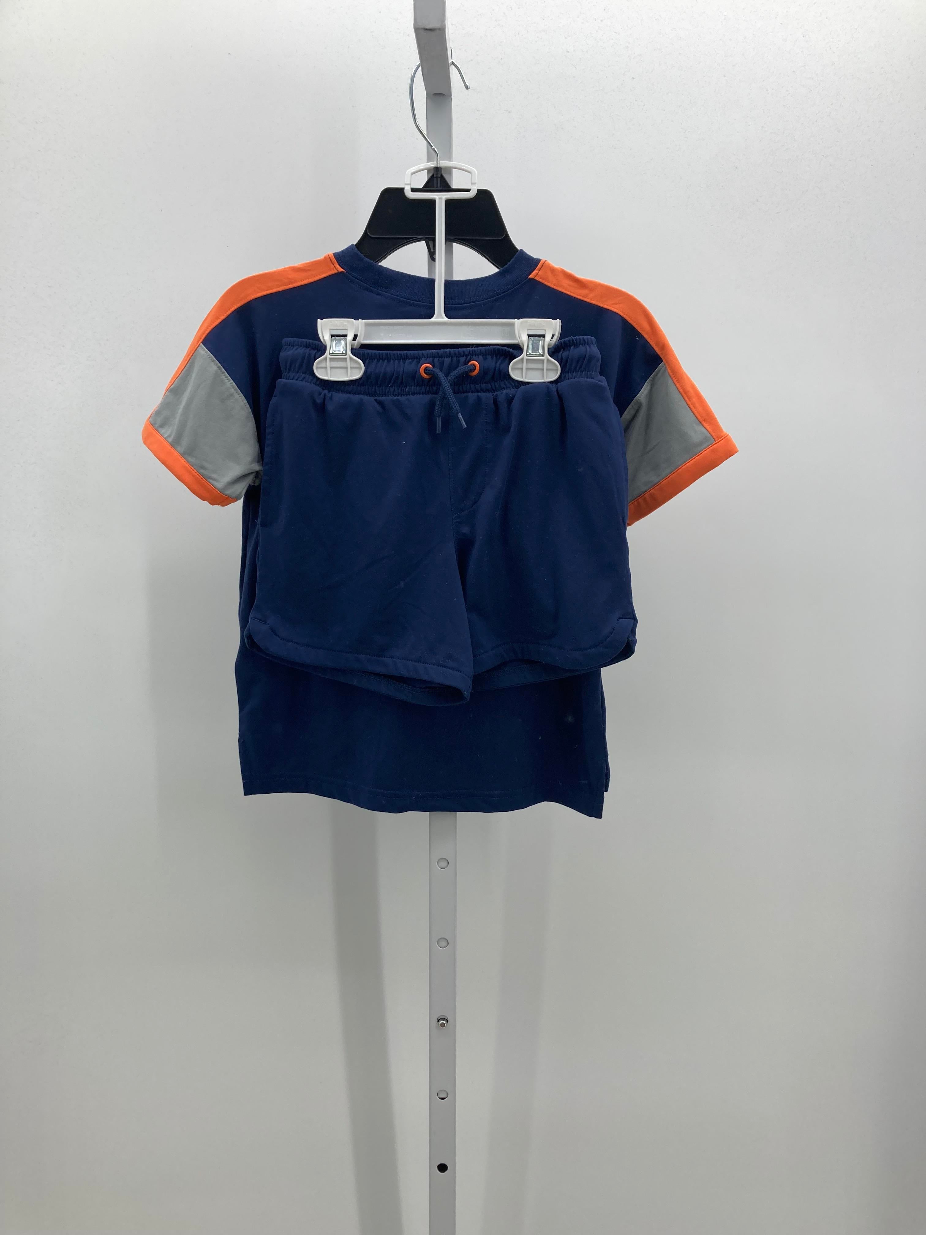 ORANGE KNIT TEE AND SHORTS