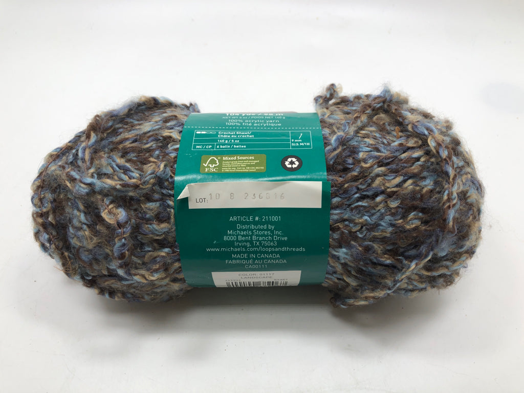 NWT BROWN/BLUE YARN.