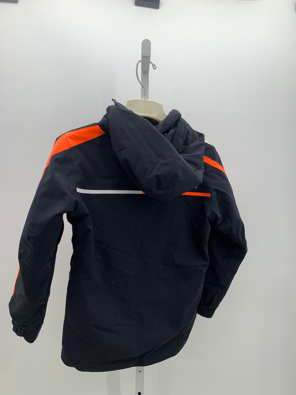 ORANGE STRIPES HOODED ZIP