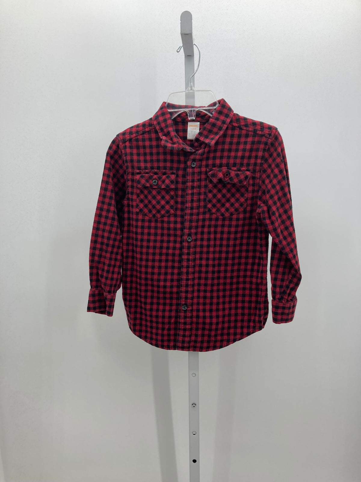 BLACK PLAID BTN DOWN