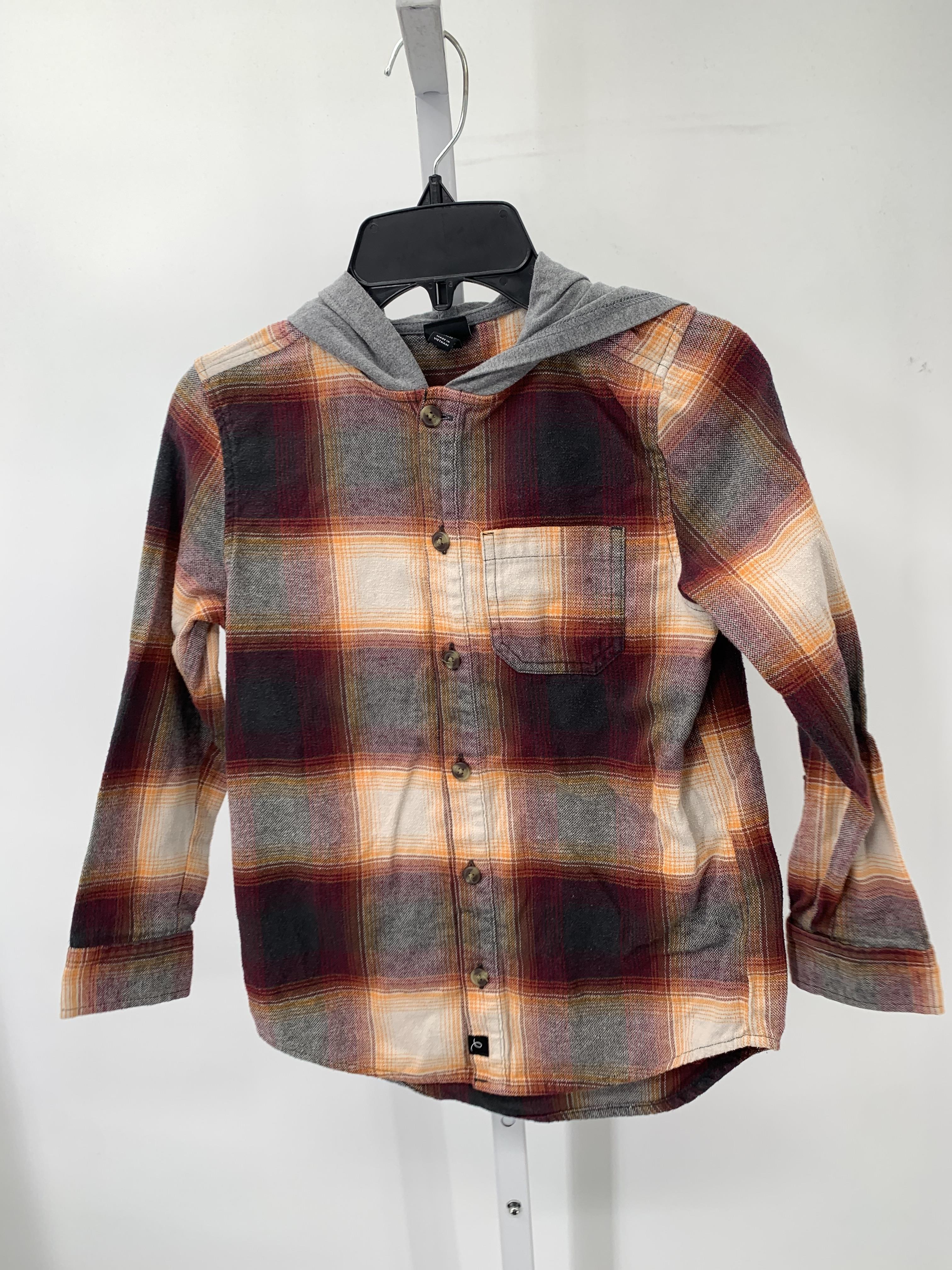 HOODED PLAID BTN DOWN