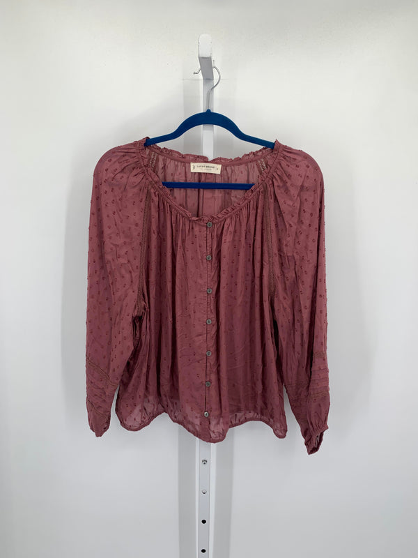 Lucky Brand Size Extra Large Misses Long Sleeve Shirt