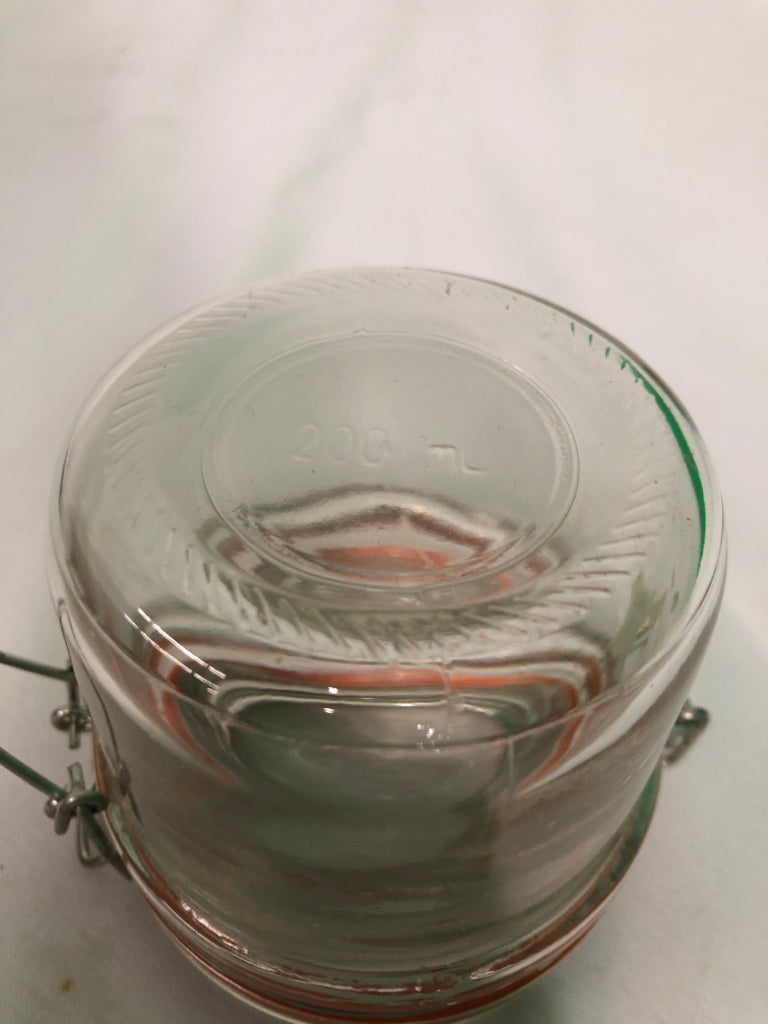 GLASS STORAGE EMPTY JAR 200ML.