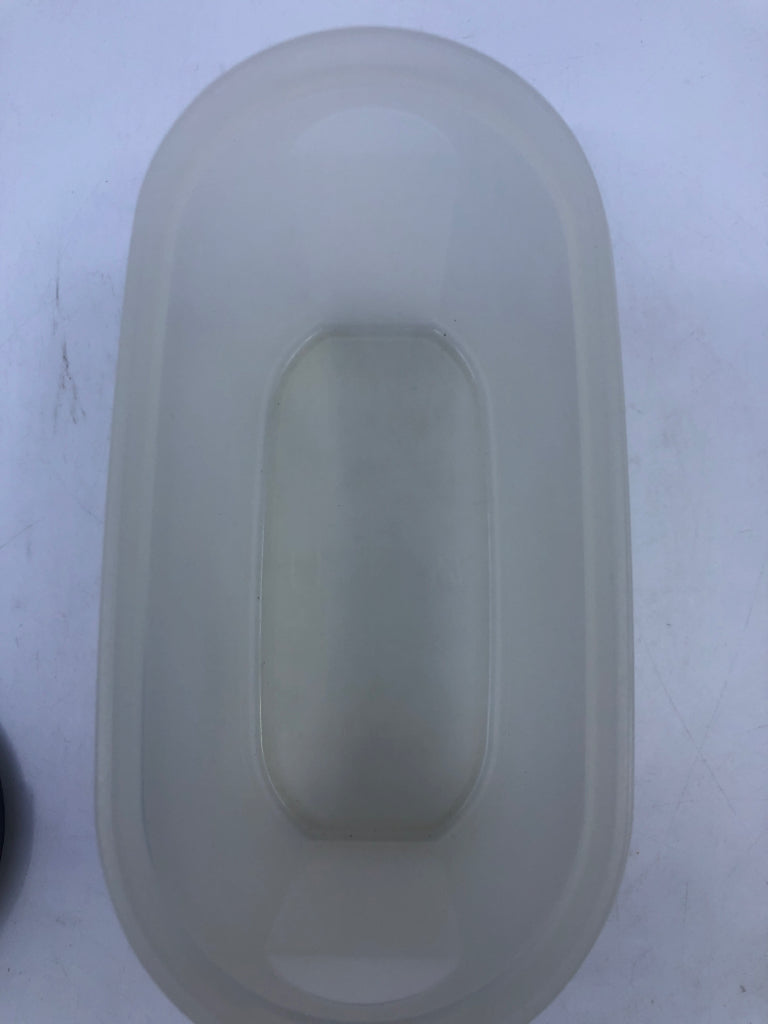OVAL TUPPERWARE CANISTER.