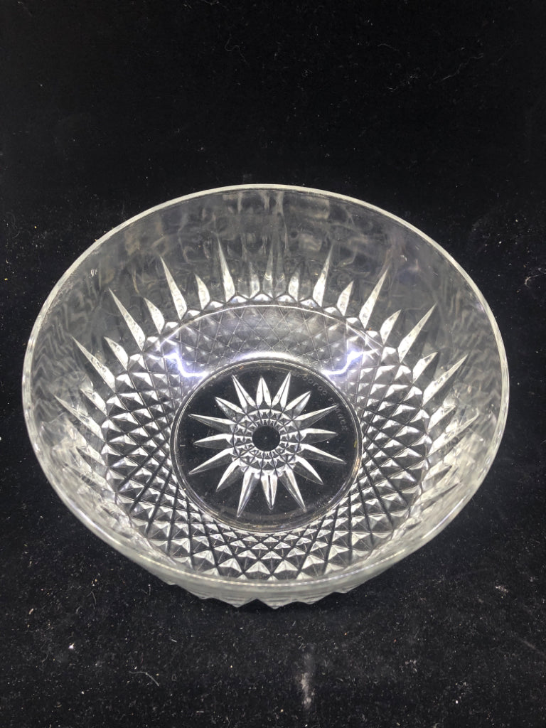 CUT GLASS BOTTOM BOWL.