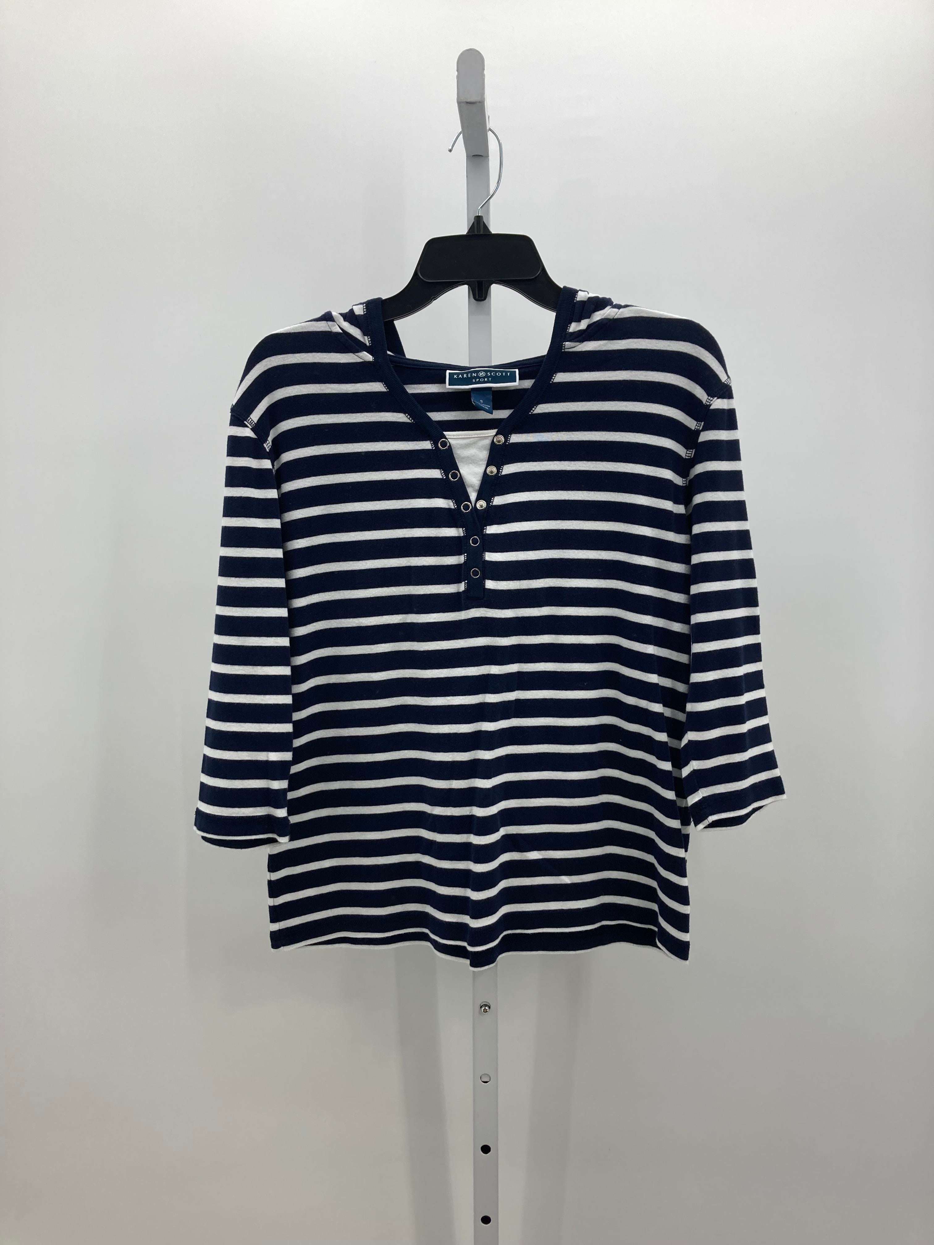 Karen Scott Size Small Misses 3/4 Sleeve Shirt