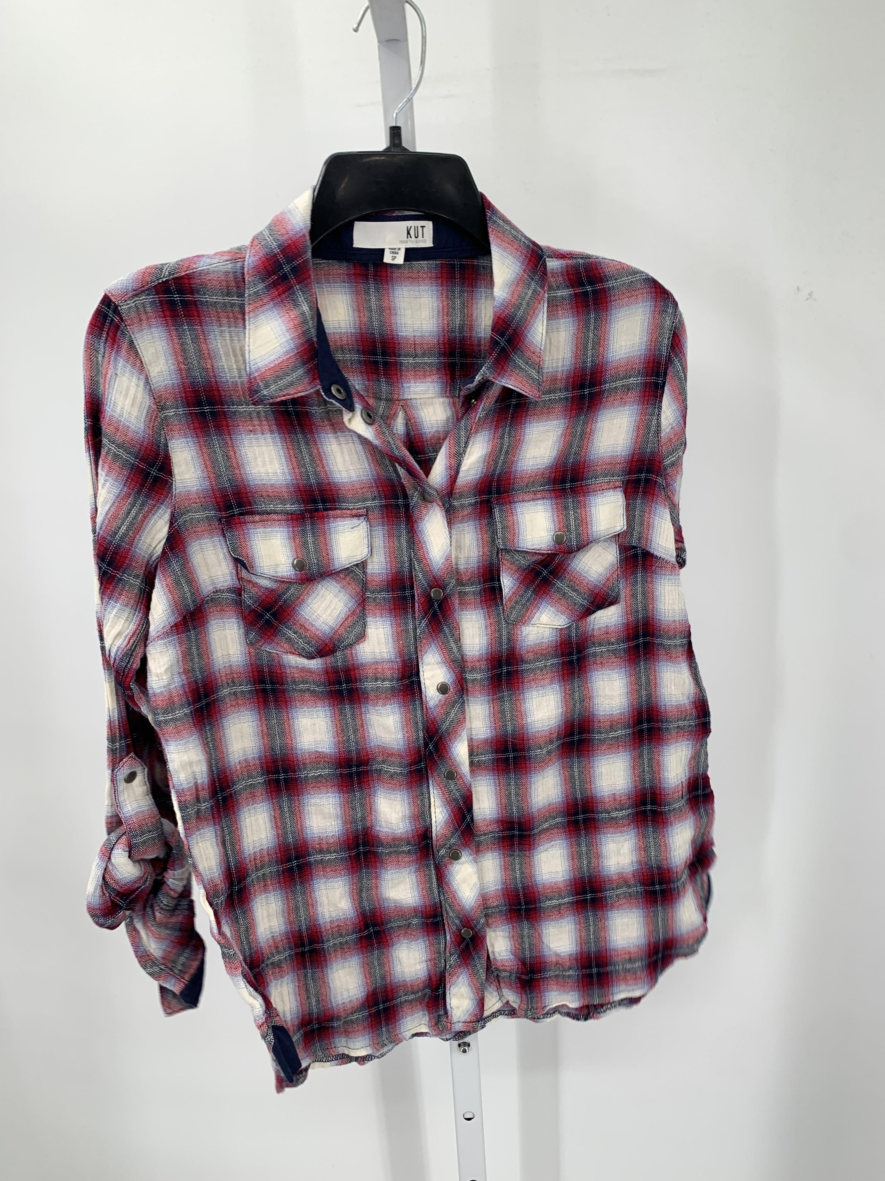 Kut from the Kloth Size Small Petite Petite Long Sleeve Shirt